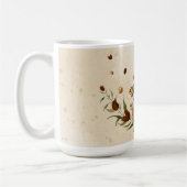 Mug fleurs verdure en terre cuite rustique (Gauche)