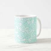 Mug Fleurs vert clair en dentelle florale transparente (Devant droit)