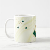 Mug fleurs vert émeraude feuilles or marbre (Gauche)