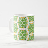 Mug Fleurs Vertes, Motif De Fleurs, Modèle Floral (Devant gauche)