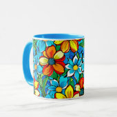 Mug Fleurs Vibrantes  (Devant gauche)