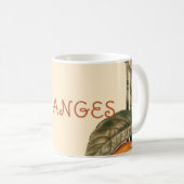 Mug Fleurs Vintage et Oranges (Devant droit)