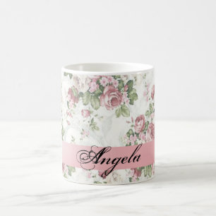 Mug Fleurs Vintage Shabby Chic - Personnalisées