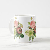 Mug Fleurs vintages, Anémones Roses Clematis par Redou (Devant gauche)