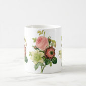 Mug Fleurs vintages, Anémones Roses Clematis par Redou (Centre)