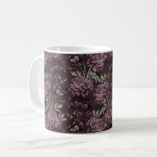 Mug Fleurs Violettes (Devant gauche)