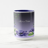 Mug Fleurs Violettes Aquarelle (Centre)