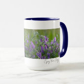 Mug Fleurs Violettes avec Citation (Devant droit)