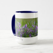 Mug Fleurs Violettes avec Citation (Devant gauche)