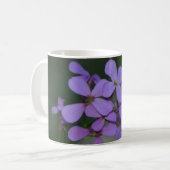 Mug Fleurs violettes avec nom (Devant gauche)