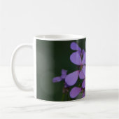 Mug Fleurs violettes avec nom (Gauche)