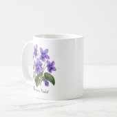 Mug Fleurs Violettes de Février (Devant gauche)