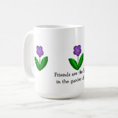 Mug Fleurs violettes de printemps avec message d'amiti (Devant gauche)