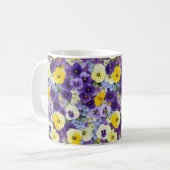 Mug Fleurs violettes et jaunes (Devant gauche)
