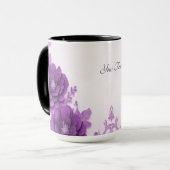 Mug Fleurs violettes Flore Boug (Devant gauche)