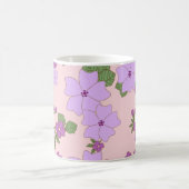 Mug Fleurs Violettes, Modèle Floral, Motif De Fleurs (Centre)