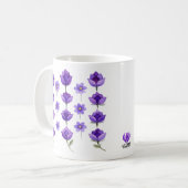 Mug Fleurs Violettes Murmurantes (Devant gauche)