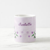 Mug Fleurs violettes romantiques verdure (Centre)