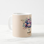 Mug Fleurs Violettes Roses Rouges Joyeuses (Devant gauche)