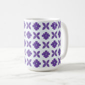 Mug Fleurs violettes sur fond clair (Devant droit)