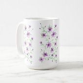 Mug Fleurs violettes sur la vigne (Devant gauche)