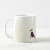 Mug fleurs violettes vert feuilles (Gauche)