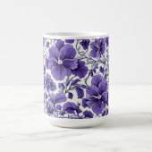 Mug Fleurs violettes violettes pourpres Motif végétal (Centre)