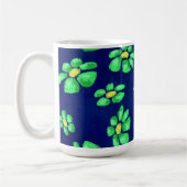 Mug Fleurs Whimsical Vertes Daisies sur Arrière - plan (Gauche)