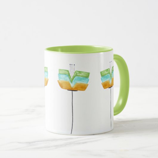 Mug Fleurs Whimsy modernes (Devant droit)