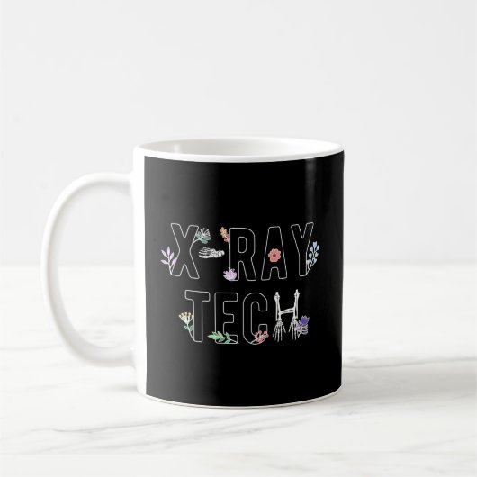 Mug Fleurs X-Ray Tech Technologue X-Ray Tech (Gauche)