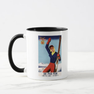 Mug Flexible Flyer Pin-Up Skiing Girl