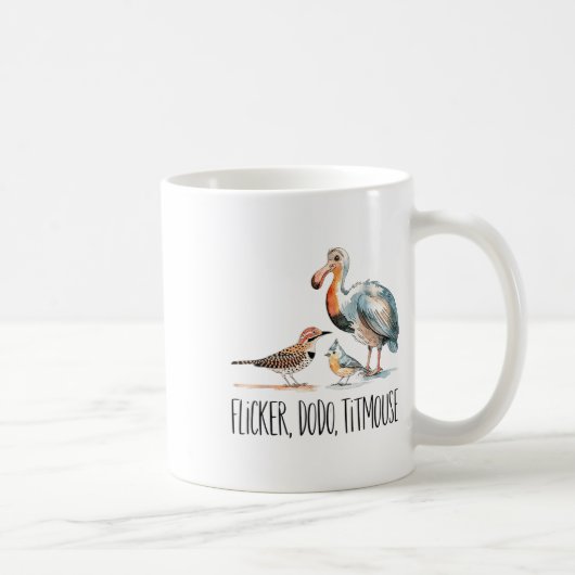 Mug Flickr Dodo Titsouris Vêtements Oiseau Nerd Faune (Droite)