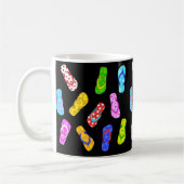 Mug Flip Flop Sandales Motif Black Cute Beach Thème (Gauche)