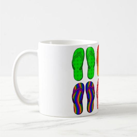 Mug Flip Flops Design coloré (Gauche)
