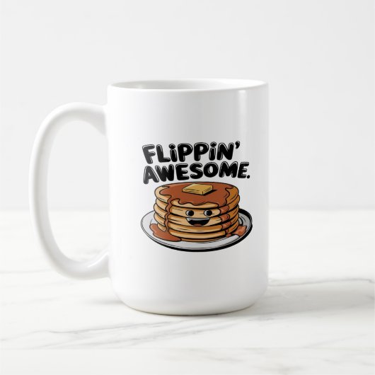 Mug Flippin' Awesome Pancake Stack Drôle Petit Déjeune (Gauche)
