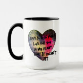 Mug Flirter Citations d'amour dans mon coeur Flirt int (Gauche)