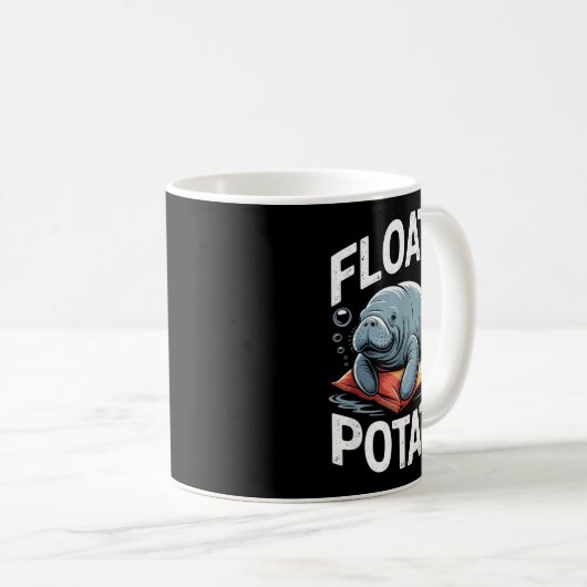 Mug Floaty Tatoes Manatee Funny Sea Cow Ocean Animal L (Devant droit)