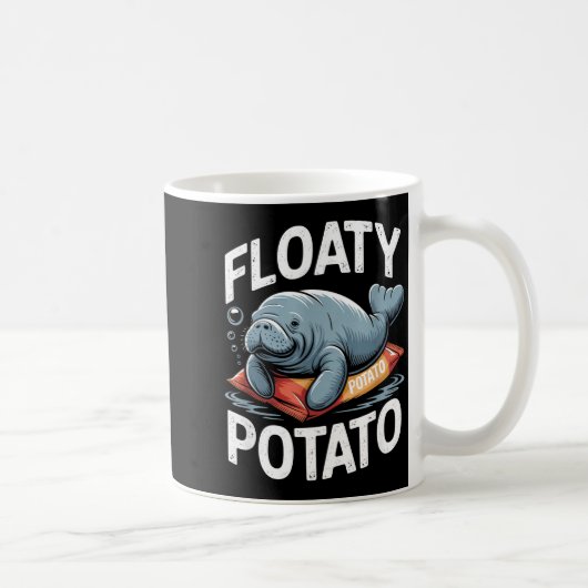 Mug Floaty Tatoes Manatee Funny Sea Cow Ocean Animal L (Droite)