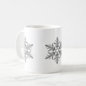 Mug Flocon de neige argenté de parties scintillantes (Devant gauche)