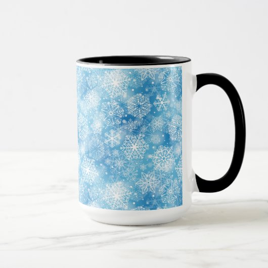 Mug Flocon de neige bleu (Droite)