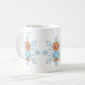 Mug Flocon de neige bleu et pain d'épices d'hiver (Devant gauche)