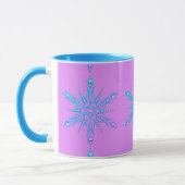 Mug Flocon de neige bleu pourpre du milieu du siècle (Gauche)