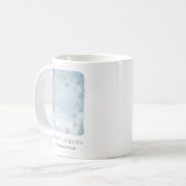 Mug Flocon de neige bleu poussiéreux (Devant gauche)