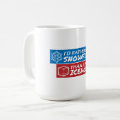 Mug Flocon de neige contre trou de glace (Devant gauche)
