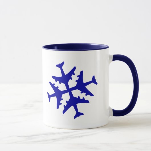 Mug Flocon de neige d'avion (Droite)