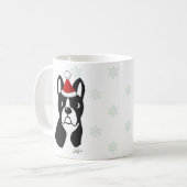 Mug Flocon de neige de bande dessinée de Noël de (Devant gauche)