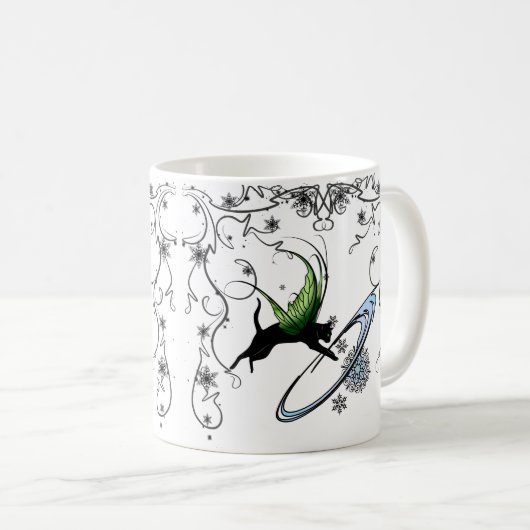 Mug Flocon de neige de chat cosmique (Devant droit)