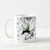 Mug Flocon de neige de chat cosmique (Gauche)