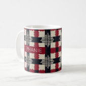 Mug Flocon de neige de Knit rustique - Boho d'hiver co (Devant gauche)