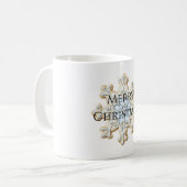 Mug Flocon de neige de Noël à la crème bleue (Devant gauche)